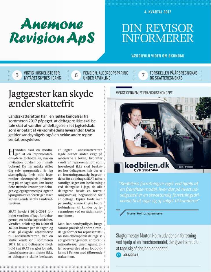 Anemone Revision informerer - 4. kvartal 2017