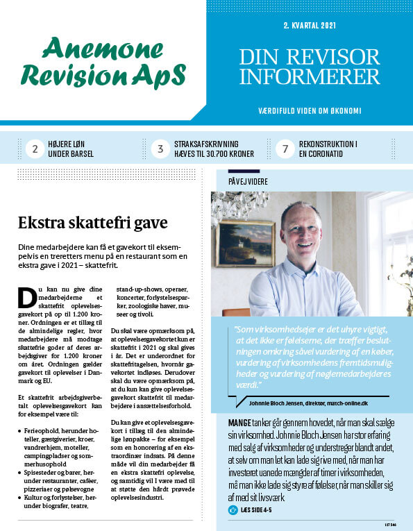 Anemone Revision informerer - 2. kvartal 2021